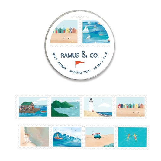 Seaside "Stamps" Masking Tape