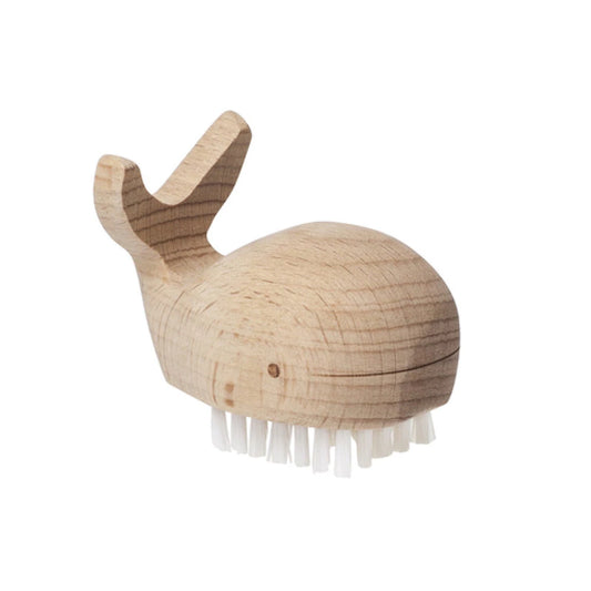 Wooden Whale Nail Brush